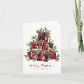 ボタニカルフォトコラージクリスマスホリデーカード シーズンカード (正面)