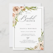 ボタニカルフォレストフローラブライダルシャワー 招待状 (正面)