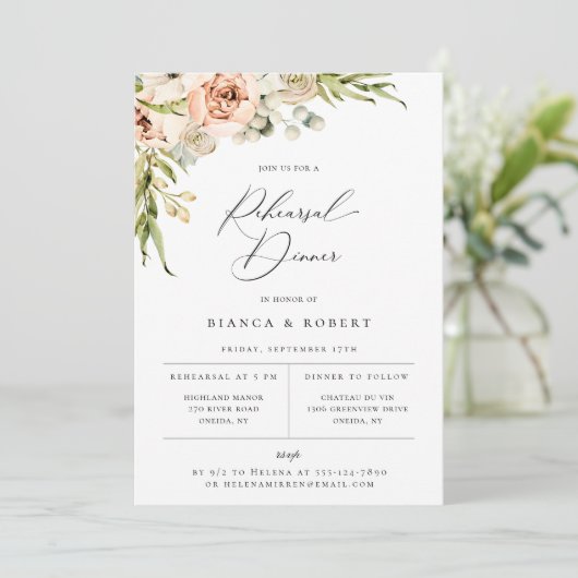 ボタニカルフォレストフローラリハーサルディナー 案内状 (スタンド正面)