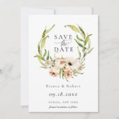 ボタニカルフォレストフローラリースSave The Date Annou 案内状 (正面)