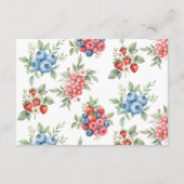 ボタニカルフォレストベリー赤ちゃんシャワーブックリクエスト エンクロージャーカード (裏面)