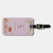 ボタニカルフォレスト赤面ピンクラゲージタグ ラゲッジタグ (正面横)