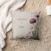 ボタニカルフォークアートワイルドフラー結婚ズ クッション (ブランケット)