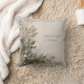 ボタニカルフォークア結婚ート クッション (ブランケット)