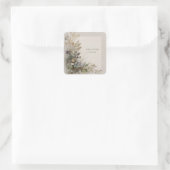 ボタニカルフォークア結婚ート スクエアシール (バッグ)