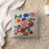 ボタニカルフラワーガーデン装飾用クッション クッション (ブランケット)