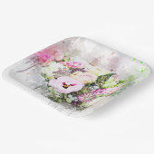 ボタニカルフラワーブーケアート抽象芸術紙プレート ペーパープレート (傾斜あり)