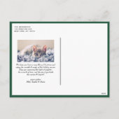 ボタニカルフレームグリーンメリークリスマスフォト シーズンポストカード (裏面)