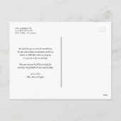 ボタニカルフレームテラコッタメリークリスマスフォト シーズンポストカード (裏面)