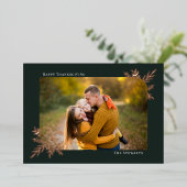 ボタニカルフレームフォイル感謝記念撮影カード 箔シーズンカード (立ち正面)