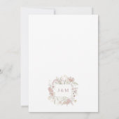 ボタニカルフレームワイルドフラワーズダスティーバラ結婚ズ 招待状 (裏面)