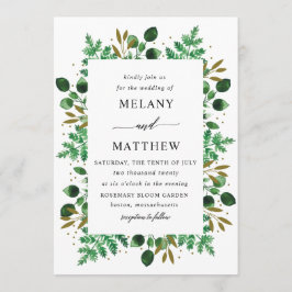 ボタニカルフレーム結婚式招待状_snow 招待状