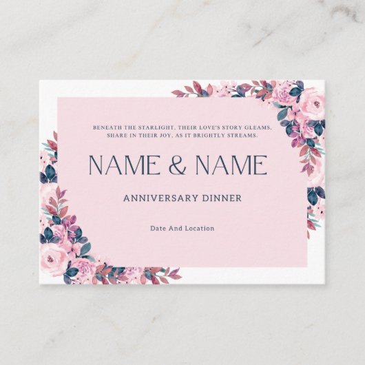 ボタニカルフレーム記念招待状カード エンクロージャーカード (正面)