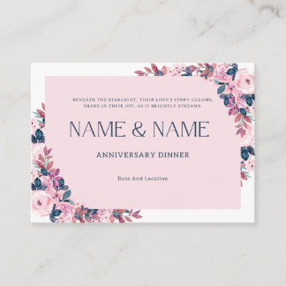 ボタニカルフレーム記念招待状カード エンクロージャーカード