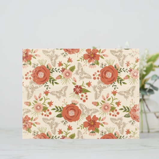 ボタニカルフローラとバタフライスクラップブック作り紙 (スタンド正面)