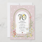 ボタニカルフローラアルチ70thバースデーパーティー 招待状 (正面)