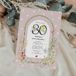 ボタニカルフローラアルチ80thバースデーパーティー 招待状<br><div class="desc">カッシー植物学80th誕生日パーティーの招待。デザインは白い水玉模様に飾ほこりっぽいピンク色の背景と、水彩春/夏の花模様と野生生物の生き物で飾られた額縁のアーチかわいらしを備えている。編集可能なテンプレートは自分のカスタマイズイベント詳細との簡単。</div>