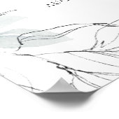 ボタニカルフローライラストレーションウェルカムサイン ポスター (角)