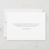 ボタニカルフローライラストレーションマトロンの名誉カード サンキューカード (裏面)