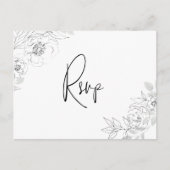 ボタニカルフローライラストレーションリマインダーRSVP インビテーションポストカード (正面)