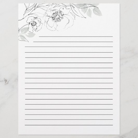 ボタニカルフローライラストレーション名レシピカード (裏面)