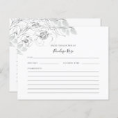 ボタニカルフローライラストレーション名レシピカード (正面/裏面)