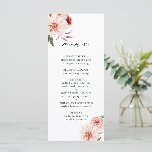 ボタニカルフローラガーデンウォーター結婚カラー メニュー (スタンド正面)