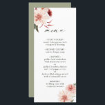 ボタニカルフローラガーデンウォーター結婚カラー メニュー<br><div class="desc">この結婚メニューは水彩赤面ピンクダリア、緑のバラとガーデン葉メニュー。このデザインの詳細なカスタマイズについてクリックは、青色のデザインツールボタンをクリック。一致するアイテムも利用可能である。</div>