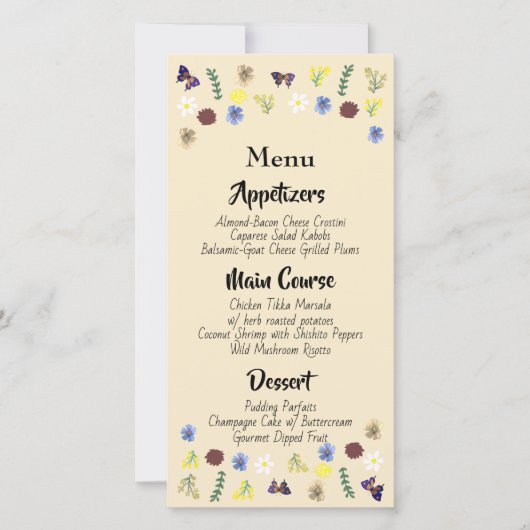 ボタニカルフローラガーデンエグ結婚シェルのメニュー (正面)