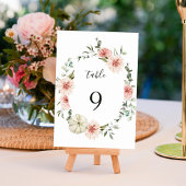 ボタニカルフローラガーデンリースウォーター結婚カラー テーブルナンバー