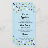 ボタニカルフローラガーデン結婚ブルーのメニュー (正面/裏面)