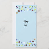 ボタニカルフローラガーデン結婚ブルーのメニュー (裏面)