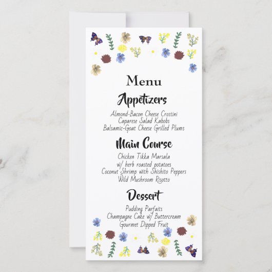ボタニカルフローラガーデン結婚ホワイトのメニュー (正面)
