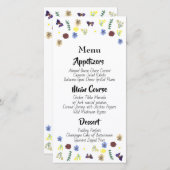 ボタニカルフローラガーデン結婚ホワイトのメニュー (正面/裏面)