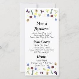 ボタニカルフローラガーデン結婚ホワイトのメニュー