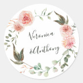 ボタニカルフローラガーデン結婚リース ラウンドシール (正面)