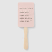 ボタニカルフローラガーデン結婚六角形のタイムライン ハンドファン (裏面)