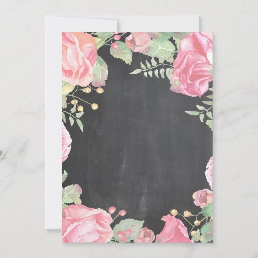 ボタニカルフローラサプライズ70th誕生日招待状 招待状 (裏面)