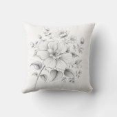 ボタニカルフローラスケッチ装飾用クッション クッション (裏面)