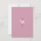 ボタニカルフローラダスティバラ赤面ブルゴーニュ結婚ーズ 出欠カード (裏面)