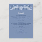 ボタニカルフローラダスティブルーネイビー結婚ズ詳細 エンクロージャーカード (正面)