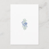 ボタニカルフローラダスティブルーネイビー結婚ズ詳細 エンクロージャーカード (裏面)