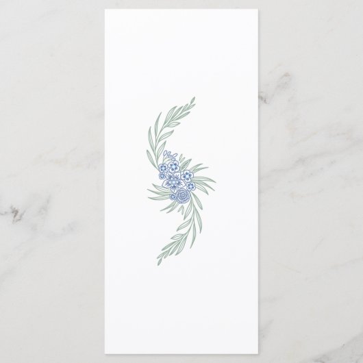 ボタニカルフローラダスティブルーネイビー結婚ズ メニュー (裏面)