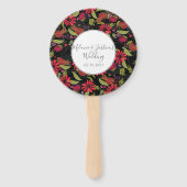 ボタニカルフローラチューリップバラグリーンリー結婚ズ ハンドファン (正面)