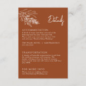 ボタニカルフローラテラコッタボホ結婚の詳細 エンクロージャーカード (正面)