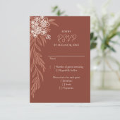 ボタニカルフローラテラコッタ結婚ズ 出欠カード (スタンド正面)