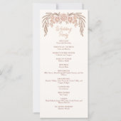 ボタニカルフローラテラコッタ結婚式 プログラム (裏面)