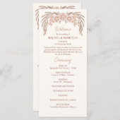 ボタニカルフローラテラコッタ結婚式 プログラム (正面/裏面)