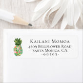 ボタニカルフローラパイナップル差出人住所 ラベル (インサイチュ)