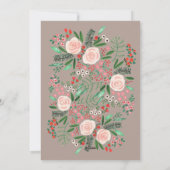 ボタニカルフローラパステルクリスマスホリデイ シーズンカード (裏面)